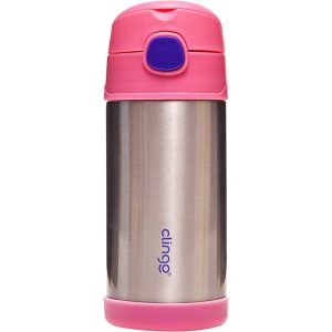 Garrafa Térmica Keep com Canudo Rosa 270ml – Clingo