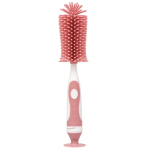 Escova De Mamadeira Em Silicone Rosa – Buba