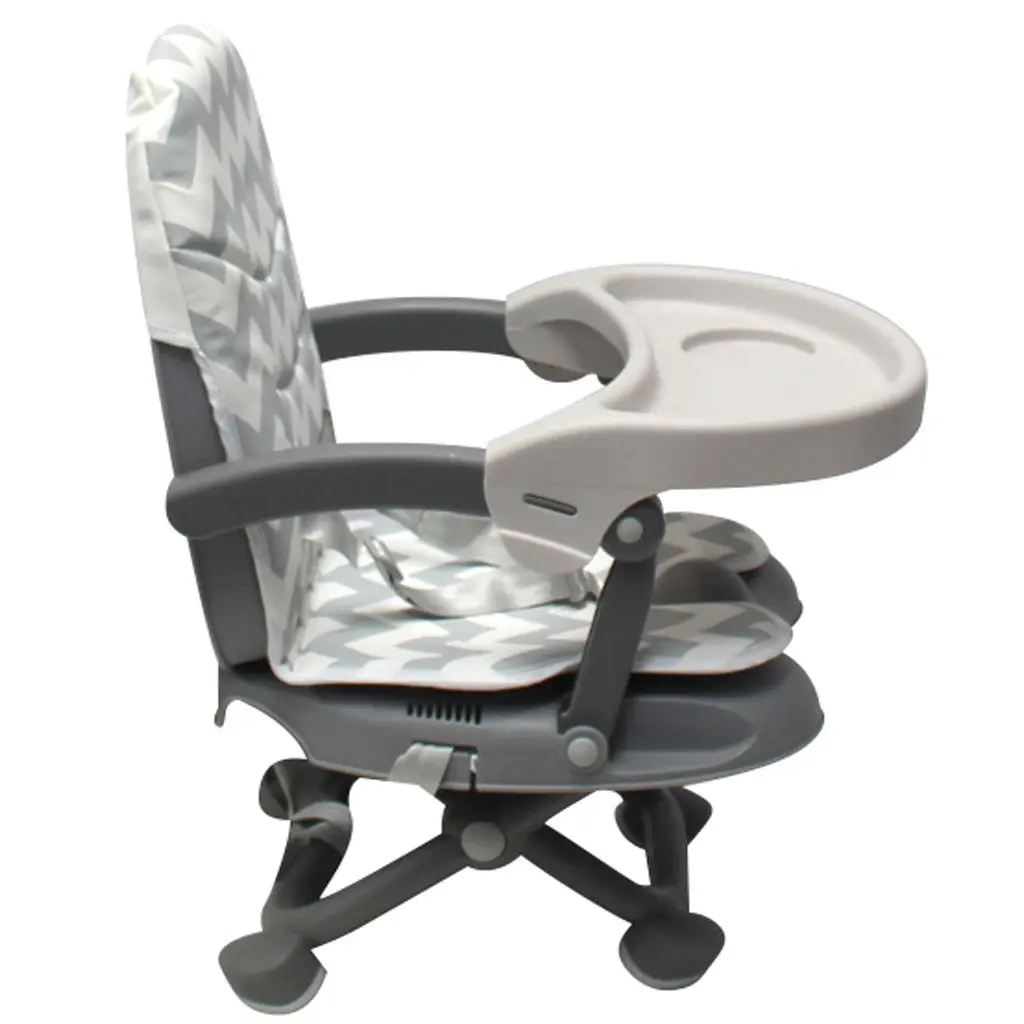 Cadeira Alimentação de Bebê Portátil Cloud Cinza – Premium Baby - Image 4