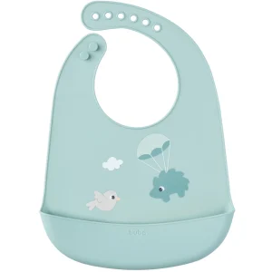 Babador Em Silicone Com Pega-Migalhas Cloudy Verde – Buba