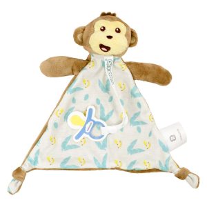 Naninha Com Prendedor de Chupeta Macaco/Marrom – Pimpolho