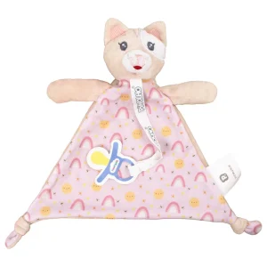 Naninha Com Prendedor de Chupeta Gata/Rosa – Pimpolho