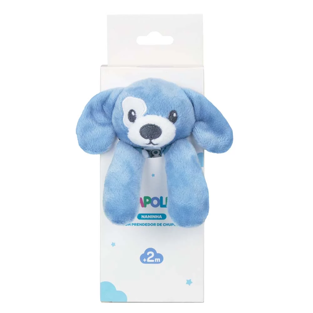 Naninha Com Prendedor de Chupeta Cachorro/Azul – Pimpolho - Image 3