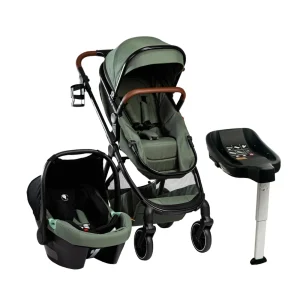 Carrinho Duo Street Pistache + Bebê Conforto + Base Isofix + Adaptador – Abc Design