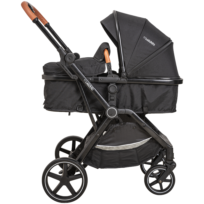 Carrinho de Bebê Nomad Preto + Bebê Conforto Casulo Click + Base – Kiddo - Image 5
