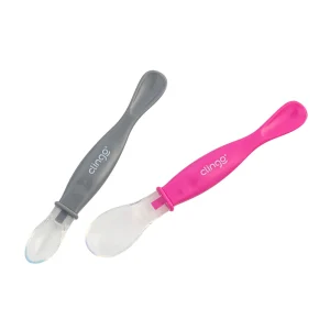 Kit 2 Colheres Ponta Dulpa Rosa e Cinza – Clingo