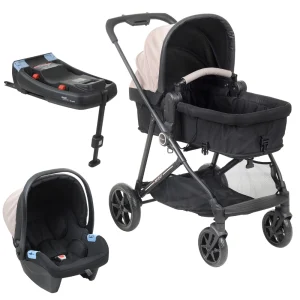 Carrinho Revert 22 Capuccino + Bebê Conforto Materna Capuccino + Base Isofix – Burigotto