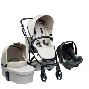 Carrinho de Bebê Como 4 Linha Tradicional Powder + Moisés + Bebê Conforto +Adaptador + Bolsa – Abc Design