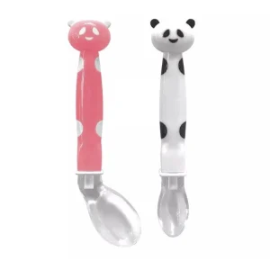 Kit Colher Em Silicone Pandinha Rosa – Buba