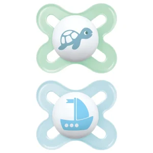 Kit Chupeta Original Start Azul e Verde 0-2M – Mam