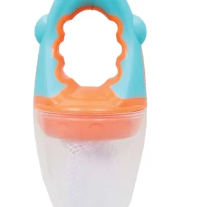 Alimentador Porta Frutinha Baby Azul com Laranja – Buba Toys