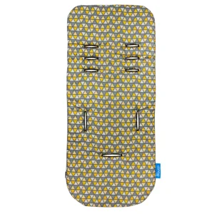 Almofada de Carrinho Comfi-Cush Dupla Face Triângulos Cinza – Clingo