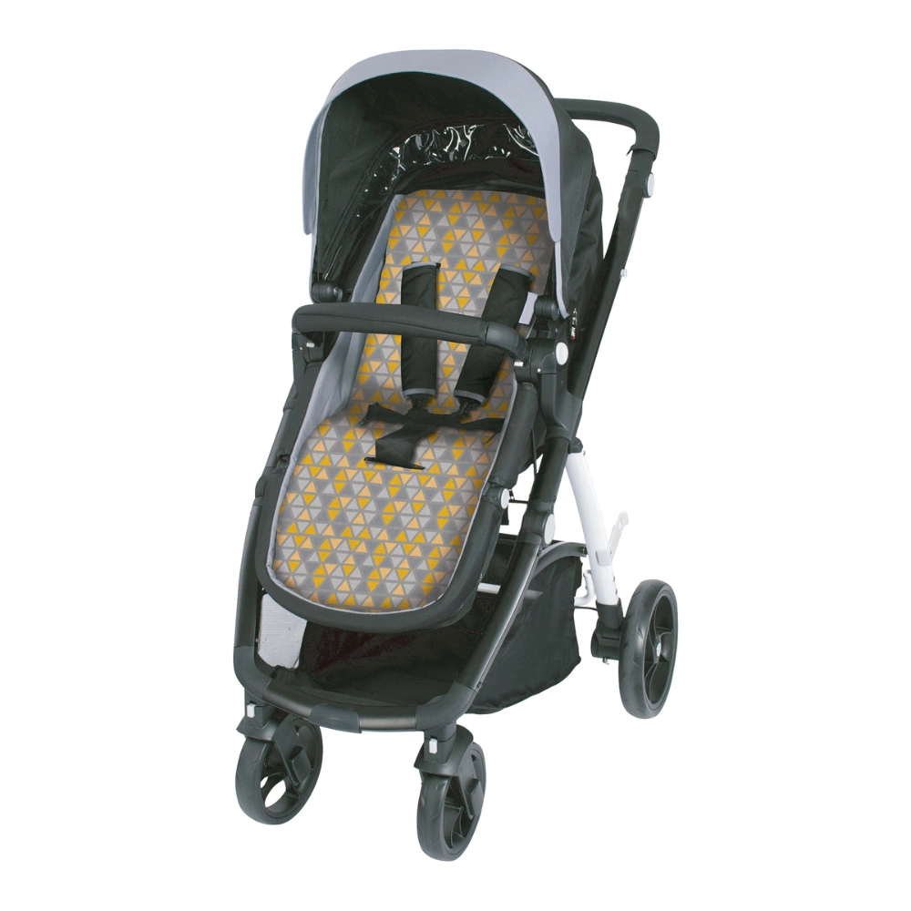 Almofada de Carrinho Comfi-Cush Dupla Face Triângulos Cinza – Clingo - Image 7