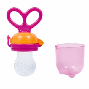 Alimentador Porta Frutinha de Silicone Rosa- Buba