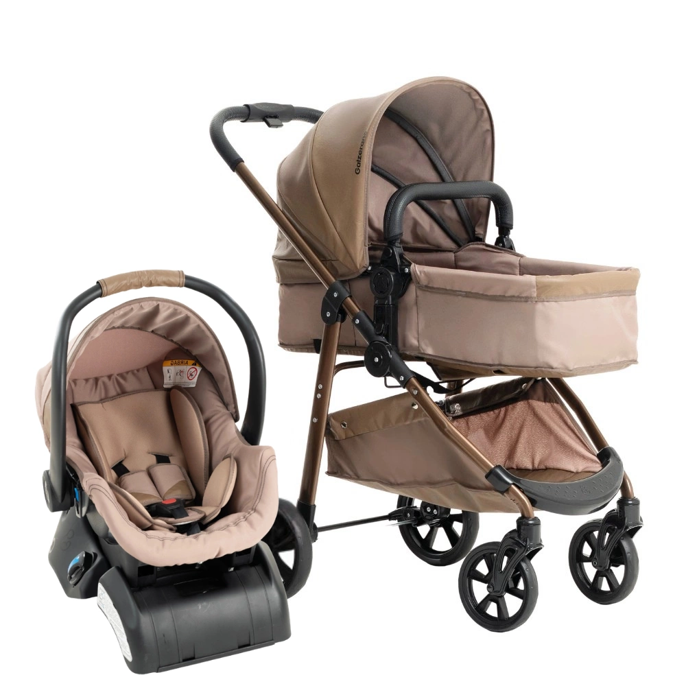 Carrinho Extreme Must TS Toffee + Bebê Conforto Cocoon + Base – Galzerano