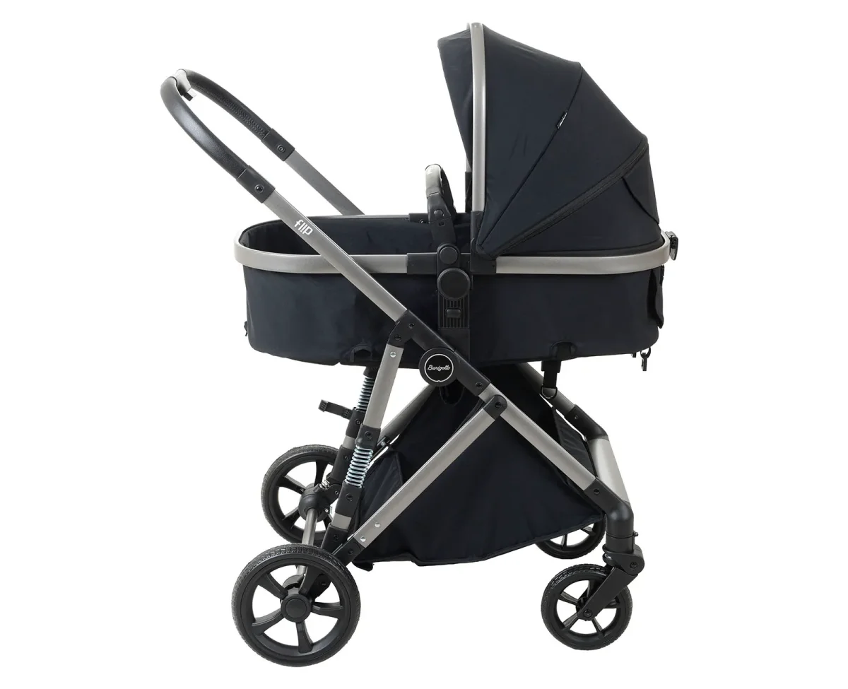 Carrinho Flip Black + Bebê Conforto Materna Louge Preto + Base Belted – Burigotto - Image 4