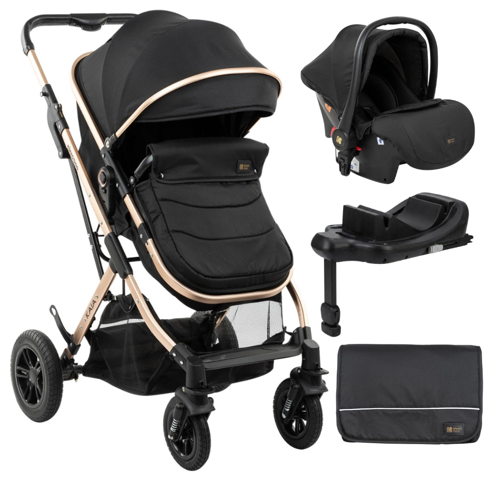 Carrinho Kaia 3 Em 1 Black + Base Isofix – Kikka Boo