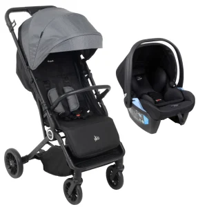 Carrinho Neo Gray + Bebê Conforto Materna Lounge Preto – Burtigotto