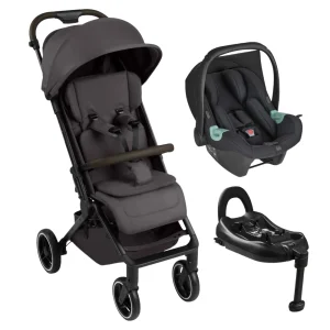 Carrinho Ping 3 Trekking Falcon + Bebê Conforto Tulip Black + Base Isofix – Abc Design