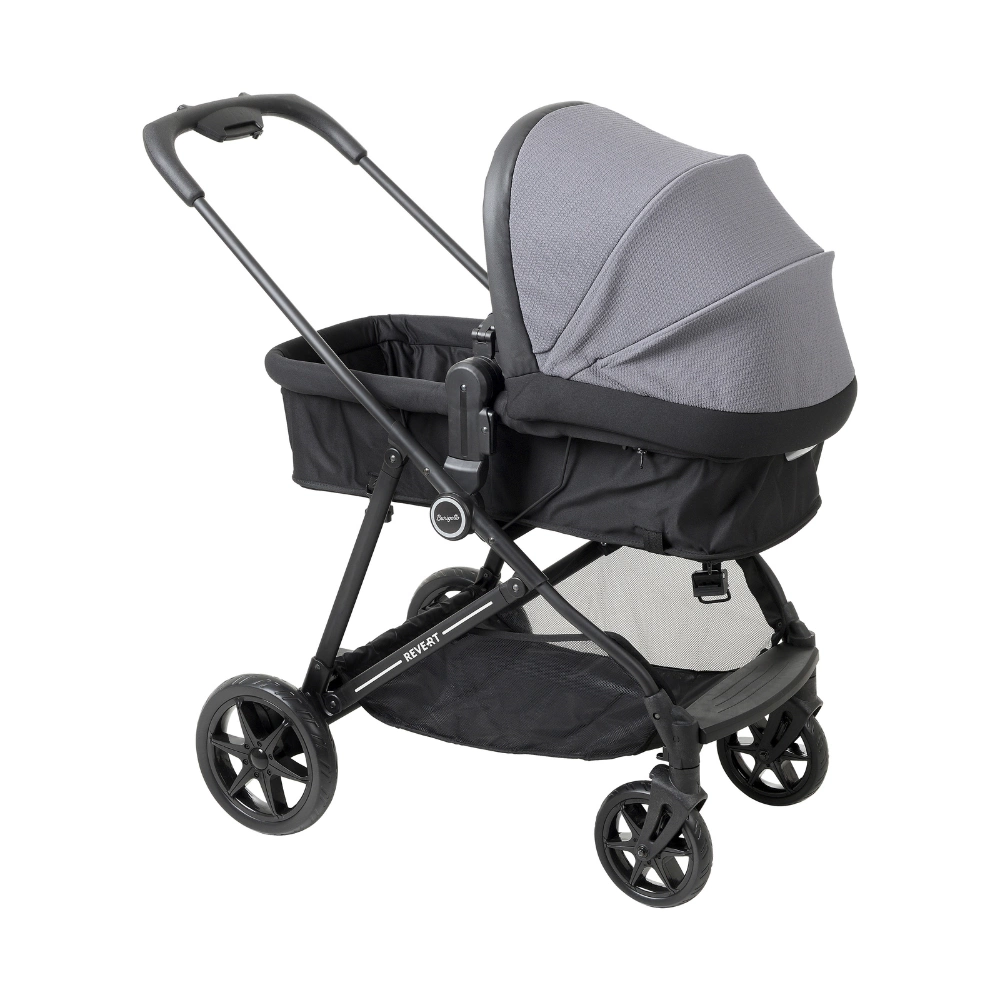 Carrinho Revert 22 Gris + Bebê Conforto Materna Lounge Preto + Base Belted – Burigotto - Image 5