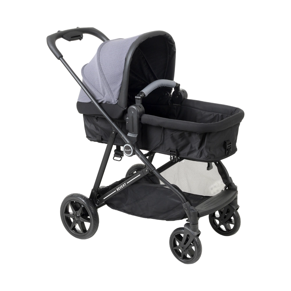 Carrinho Revert 22 Gris + Bebê Conforto Materna Lounge Preto + Base Belted – Burigotto - Image 3