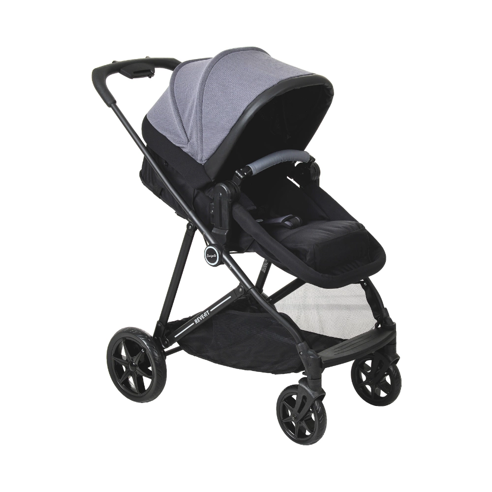 Carrinho Revert 22 Gris + Bebê Conforto Materna Lounge Preto + Base Belted – Burigotto - Image 8