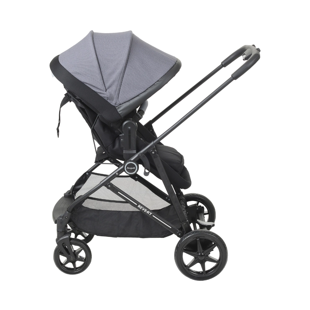 Carrinho Revert 22 Gris + Bebê Conforto Materna Lounge Preto + Base Belted – Burigotto - Image 7