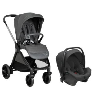 Carrinho Travel System Bellagio Black Satin + Bebê Conforto Kory Plus – Chicco