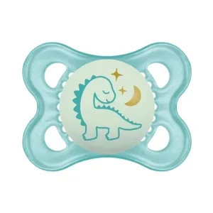 Chupeta Night 0-6 M Azul Dinossauro – Mam