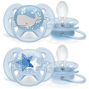 Chupeta Ultra Soft Dupla Azul 6-18m – Avent