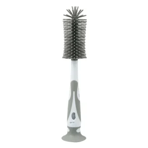 Escova de Mamadeira Premium Em Silicone Cinza – Clingo