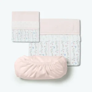 Jogo De Lençol Com 3 Peças Bosque Encantado Rosa – Hug