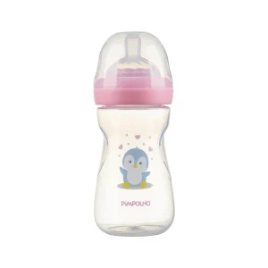 Mamadeira Serena Pinguim Rosa 260ml – Pimpolho