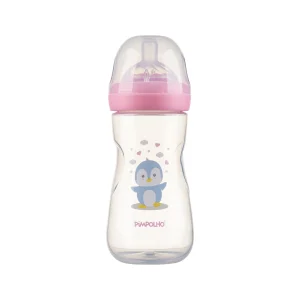 Mamadeira Serena Pinguim Rosa 330ml – Pimpolho