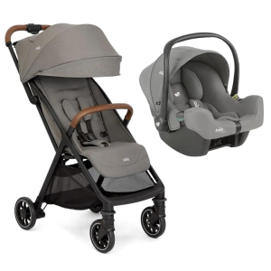 Carrinho Pact Pro Cinza Pebble + Bebê Conforto I-Snug – Joie