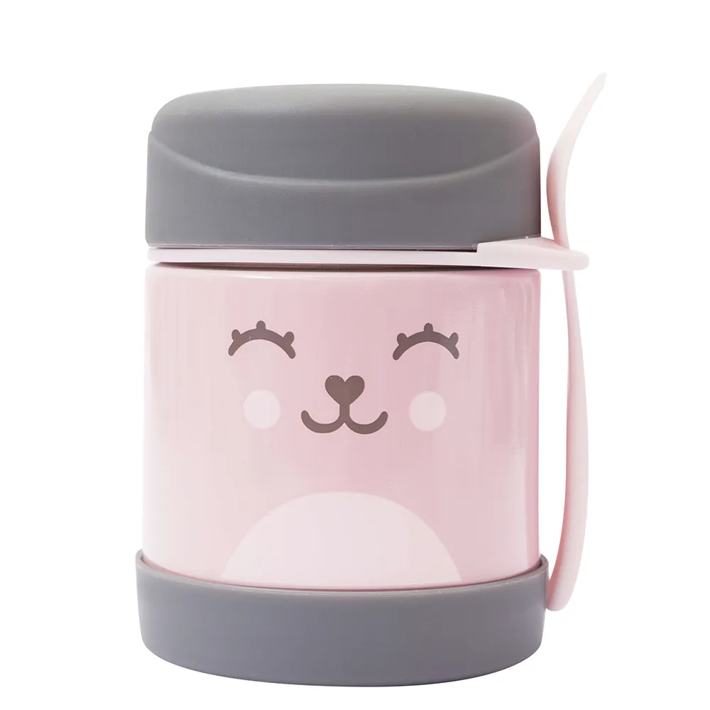 Pote Térmico com Talher Gumy Rosa 320ml – Buba - Image 2