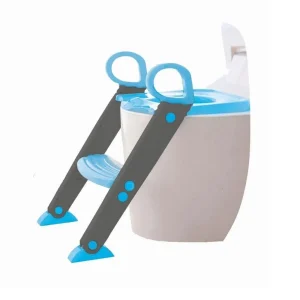 Redutor Assento Sanitário com Escadinha Azul – Baby Style